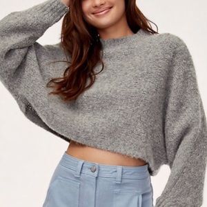 Wilfred free cropped batwing wool sweater